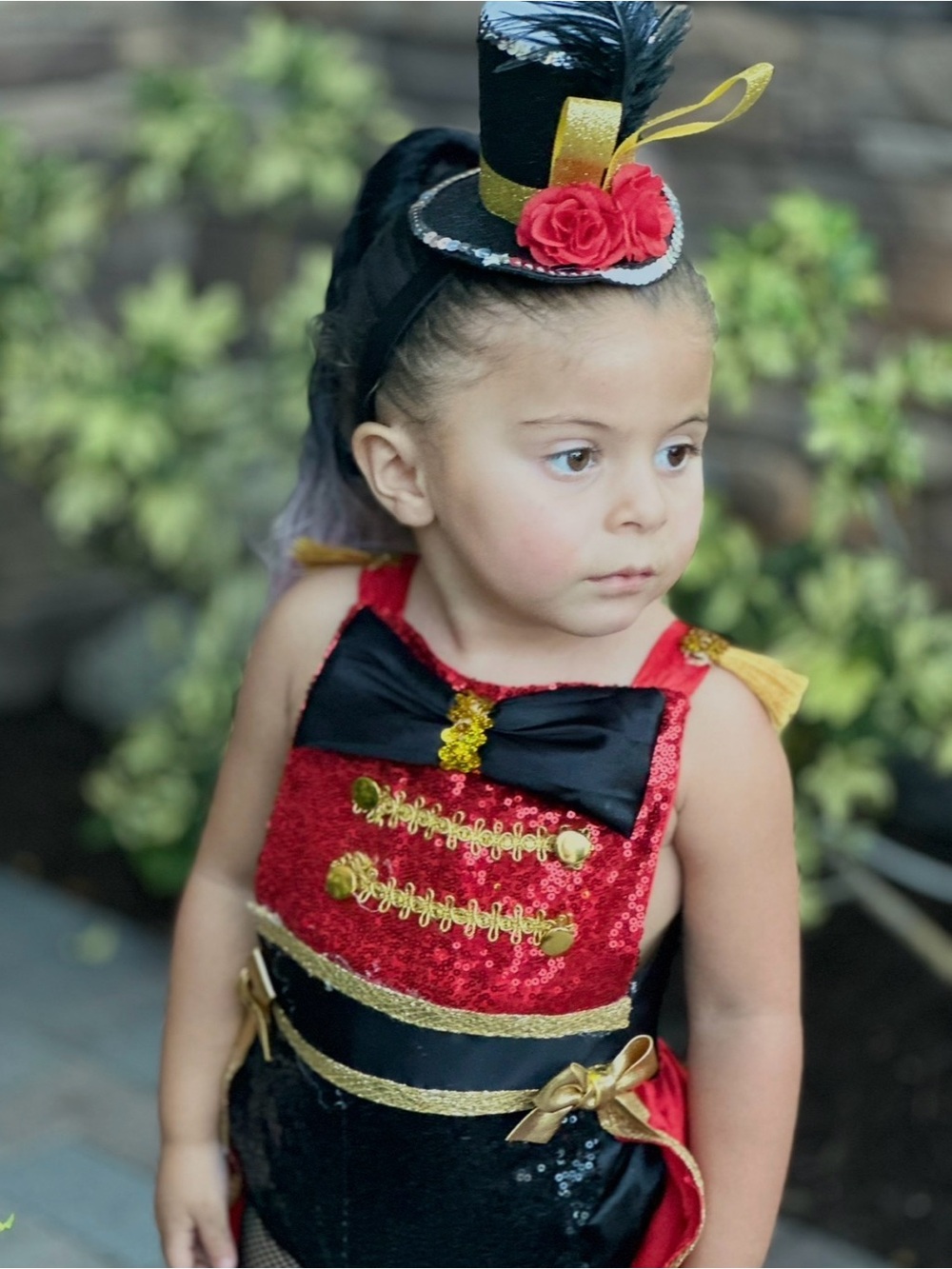 Kids Costume Made Red and Black Ringmaster Costume with Gold Accents